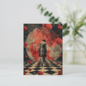 Carte Postale Collage Surreal Business Man (Debout devant)