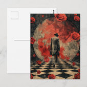 Carte Postale Collage Surreal Business Man (Devant / Derrière)