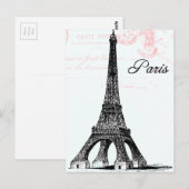 Carte Postale Collage Tour Eiffel (Devant / Derrière)