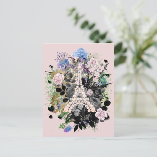 Carte Postale Collage Tour Eiffel (Debout devant)