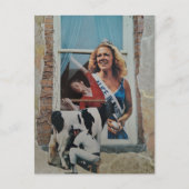 Carte Postale Collage unique de la princesse laitière rétro (Devant)