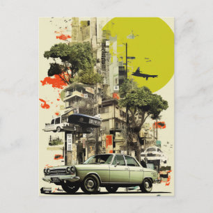 Carte Postale Collage Urbain