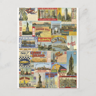 Carte Postale Collage Ville de New York