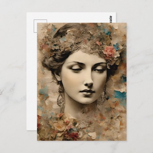 Carte postale Collage vintage (Devant / Derrière)