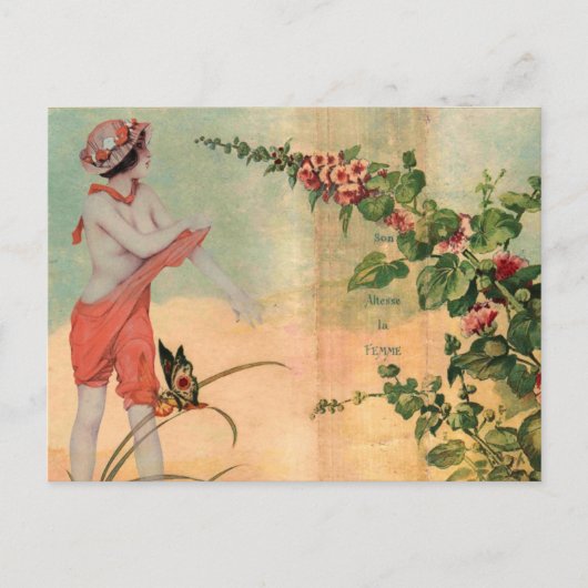Carte postale collage vintage moderne français (Devant)