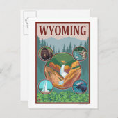 Carte Postale Collage Wyoming (Devant / Derrière)