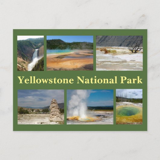 Carte Postale Collage Yellowstone 2 (Devant)