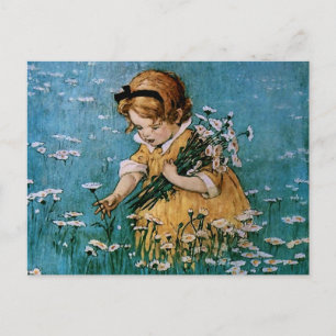 Carte Postale Collecte de marguerites par Jessie Willcox Smith