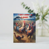 Carte Postale Collecte de plumes : Chickens Roam Libre (Debout devant)