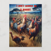 Carte Postale Collecte de plumes : Chickens Roam Libre (Devant)
