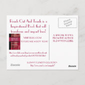 CARTE POSTALE COLLECTE DE PROMOTION DE LIVRE (Dos)