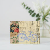 Carte postale Collecte de vélos Spring (Debout devant)