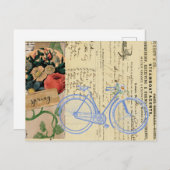 Carte postale Collecte de vélos Spring (Devant / Derrière)