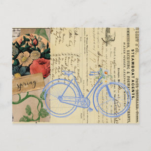 Carte postale Collecte de vélos Spring