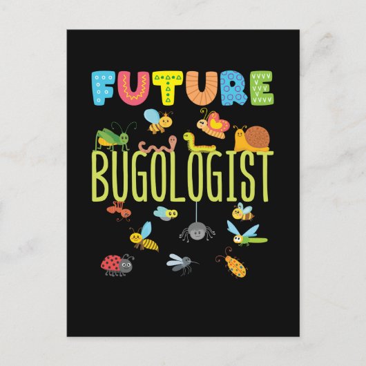 Carte Postale Collecteur d'insectes bugs futur Bugologist (Devant)