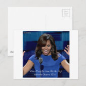 Carte Postale Collectif Michelle Obama "We Go High" (Devant / Derrière)