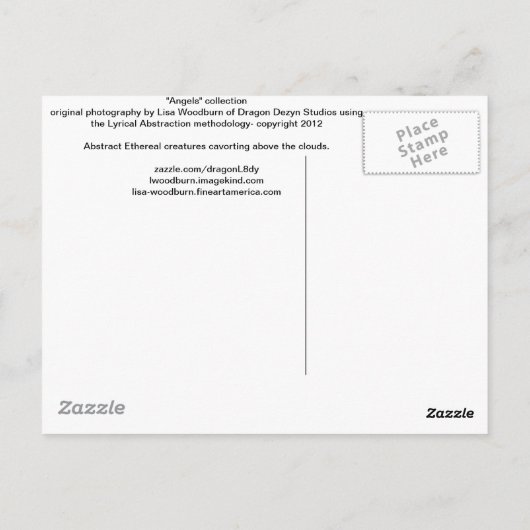 Carte Postale Collection "Anges" (Dos)