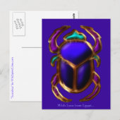 Carte Postale Collection de BEETTES SCARABES ÉGYPTIENNES (Devant / Derrière)