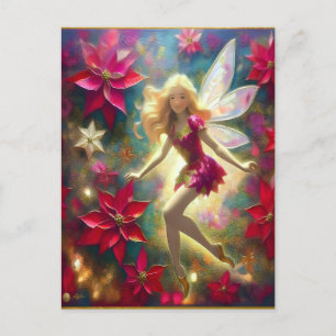 Carte Postale Collection de Fées de Noël - Cheveux Blond Doré Cl
