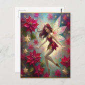 Carte Postale Collection de fées de Noël - Cheveux d'Auburn (Devant / Derrière)