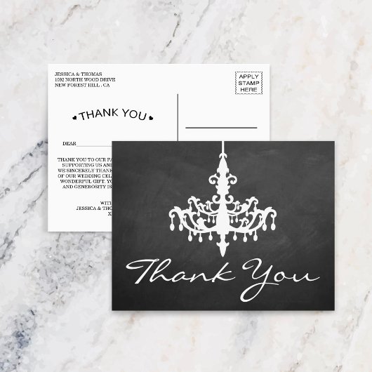 Carte Postale Collection de Mariage Chandelier élégant