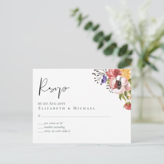 Carte Postale Collection de Mariages de couleurs de automne rust (Debout devant)