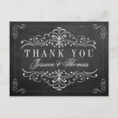 Carte Postale Collection de Mariages Ornate Chalkboard (Devant)