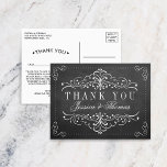 Carte Postale Collection de Mariages Ornate Chalkboard<br><div class="desc">La collection de Mariages de tableau de bord orné - Cartes postales de Merci.</div>