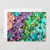 Carte Postale Collection de perles colorées (Devant / Derrière)