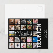 Carte Postale Collection de photos de famille moderne Réunion de (Devant / Derrière)