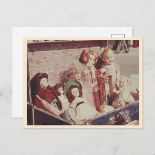 Carte Postale Collection de poupées vintage (Devant / Derrière)