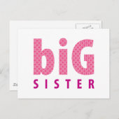 Carte Postale COLLECTION DE SOINS - grande soeur {rose} (Devant / Derrière)