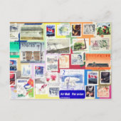 Carte Postale Collection de timbres (Devant)