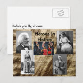 Carte Postale Collection Heroes in History - Vol - (Devant / Derrière)