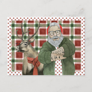 Carte Postale Collection Hipster Père Noël