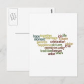 Carte Postale Collection Mariage De Mots (Wordle Mariage) (Devant / Derrière)