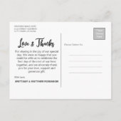 Carte Postale Collection moderne 4 Mariage photo Merci (Dos)