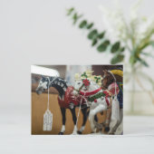 Carte Postale Collection ornementale de chevaux de carrousel (Debout devant)