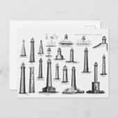 Carte Postale Collection phare vintage (Devant / Derrière)