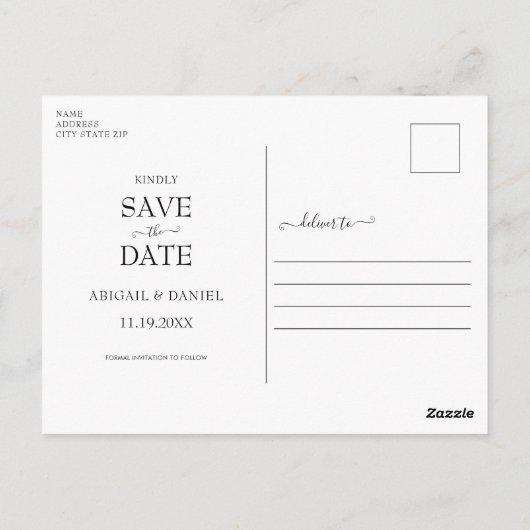 Carte Postale Collection photo Turquoise moderne en bleu Enregis (Dos)