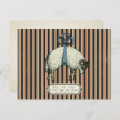 Carte Postale Collection Pretty Bow Sheep™ - (Devant / Derrière)