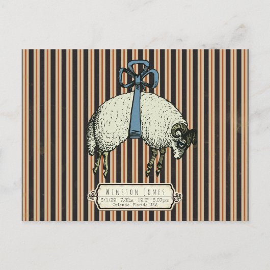 Carte Postale Collection Pretty Bow Sheep™ - (Devant)