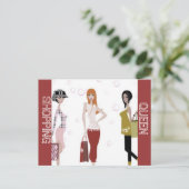 CARTE POSTALE COLLECTION REINE DU SHOPPING (Debout devant)