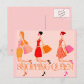 Carte Postale Collection Shopping Queen - (Devant / Derrière)