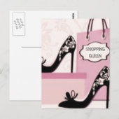 CARTE POSTALE COLLECTION SHOPPING QUEEN (Devant / Derrière)