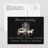 Carte postale collective du Mariage royal (Devant / Derrière)