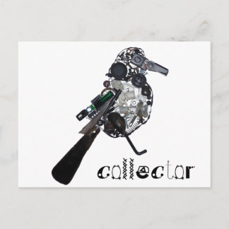 Carte Postale "Collector" Magpie - Sculpture objet trouvé