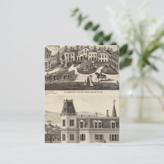 Carte Postale Collège, école, Benicia (Debout devant)