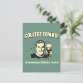 Carte Postale College Towns : 2 librairies 300 bars (Debout devant)