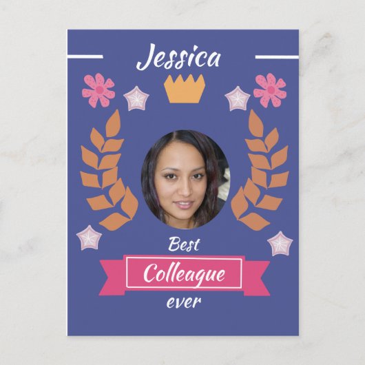 Carte Postale collègue le plus mignon jamais - meilleur co-trava (Devant)